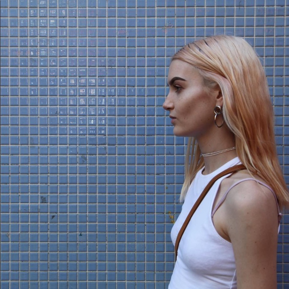 White racer back crop top